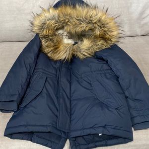 Used girls crewcuts fishtail parka. Size 6-7